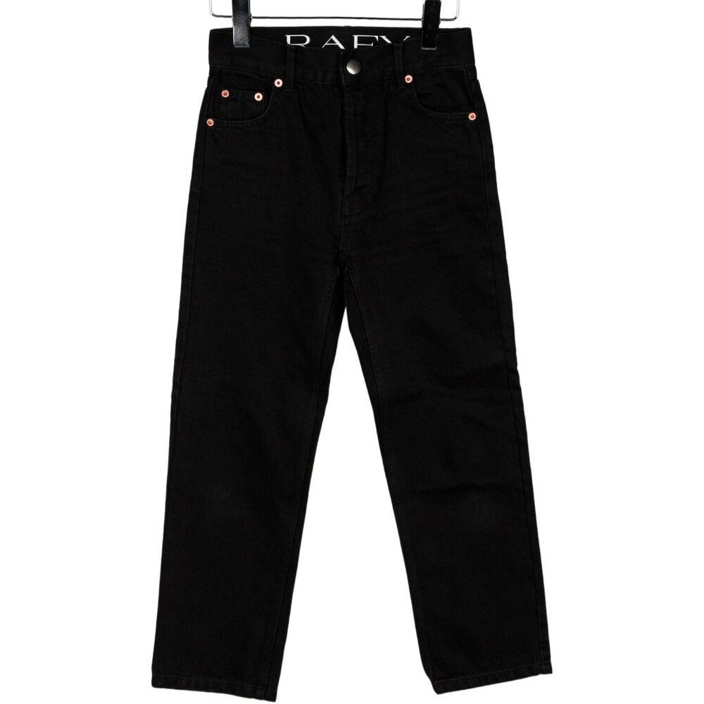 NWT RAEY Women's Jeans Black Boyfriend Jeans Straight Leg Size 22